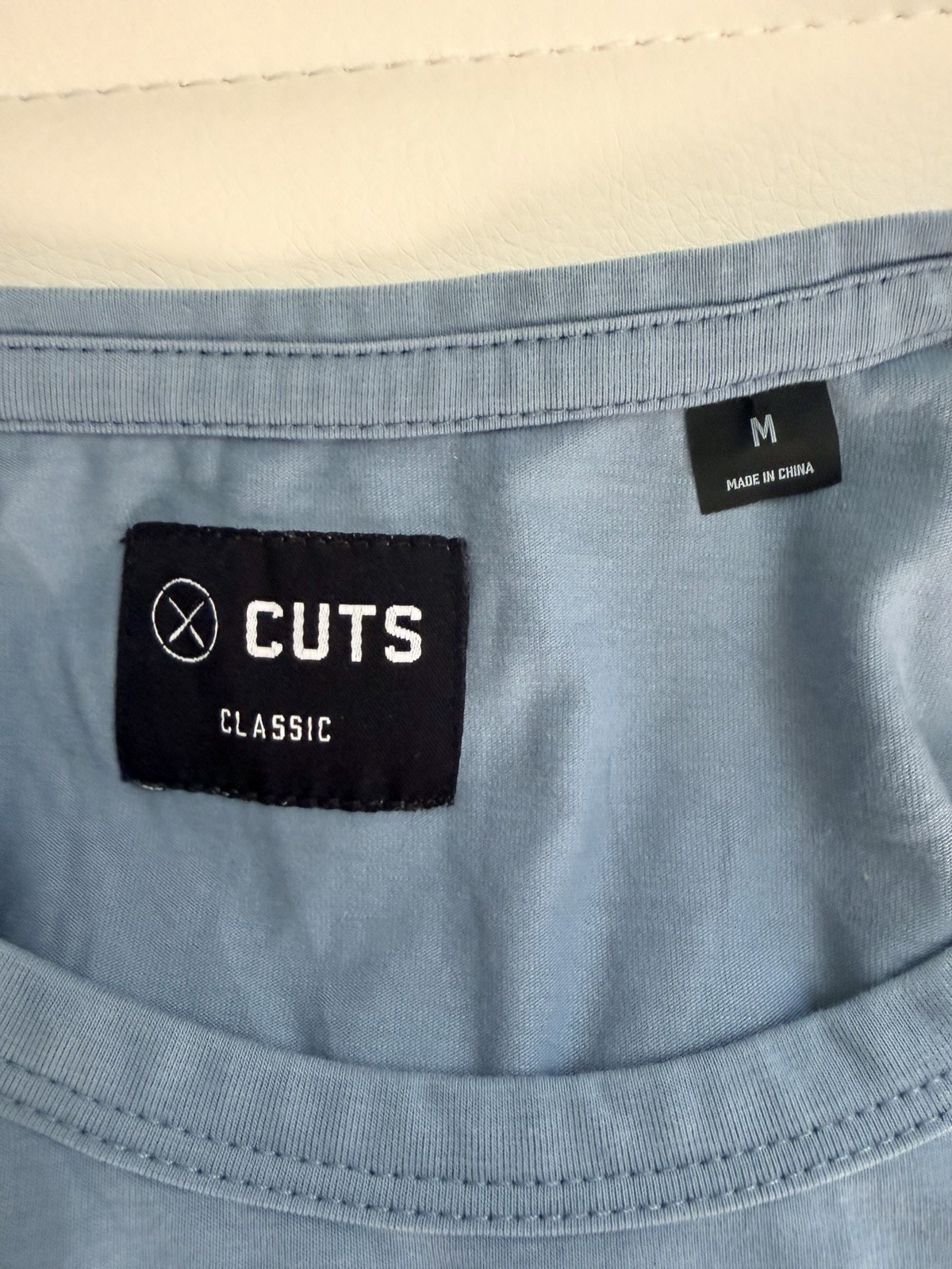 Cuts Clothing Classic Curve Hem Blue Short Sleeve Mens T Shirt Size M Medium gallery