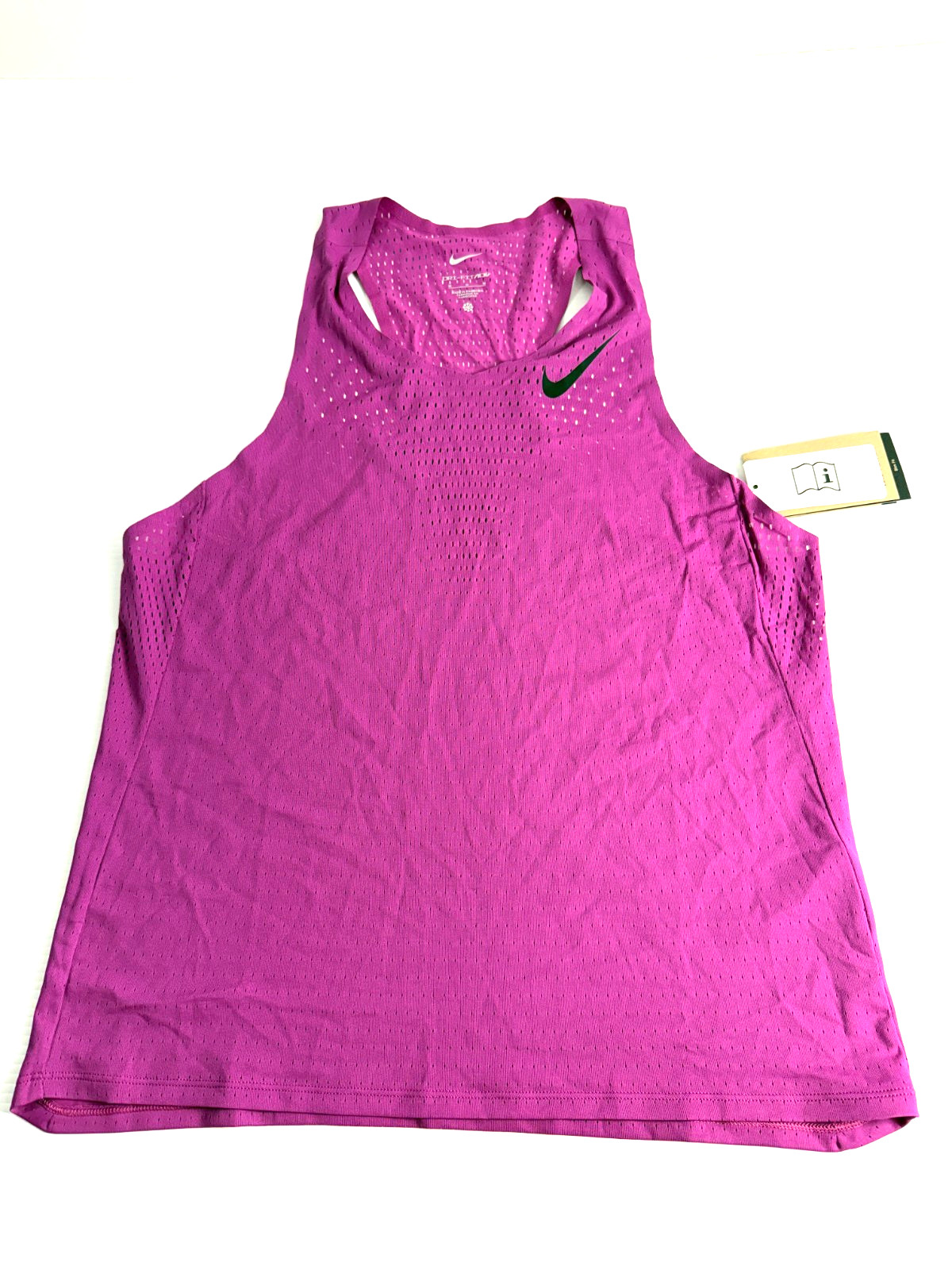 Nike AeroSwift Dri-FIT ADV Running Singlet Fuchsia Men's Size Medium FN4231-518 gallery