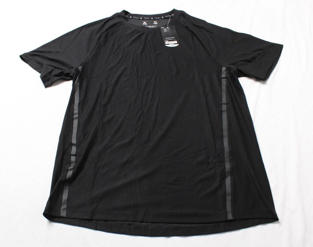 Xersion Men's Solid Short Sleeve Training Tee Shirt JL3 Black Medium NWT