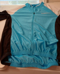 Muddy Fox Jersey Top Size XL Cycling Zip Up Shirt Blue Back Pockets