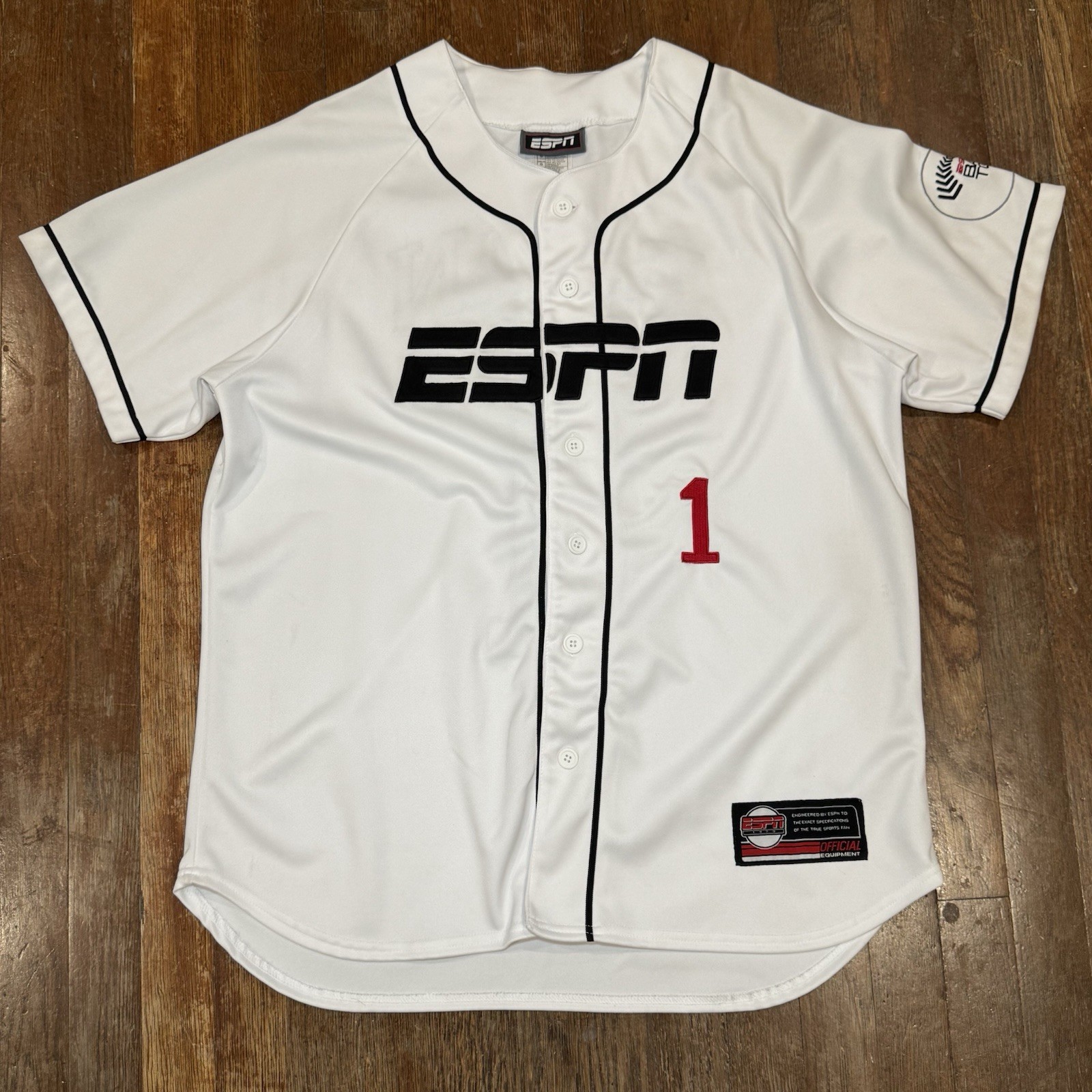 ESPN Baseball Tonight Baseball Jersey White Men’s Size Large gallery