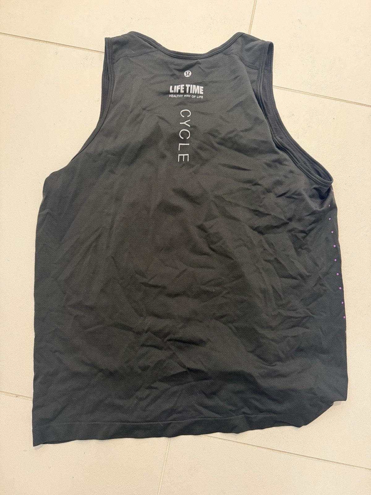 Lululemon Metal Vent Tech Black Sleeveless Athletic Tank Top Shirt Men's Large gallery