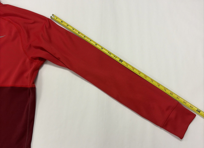 Nike Dri-Fit Mens Medium Running Pullover Red Burgundy Color Block gallery