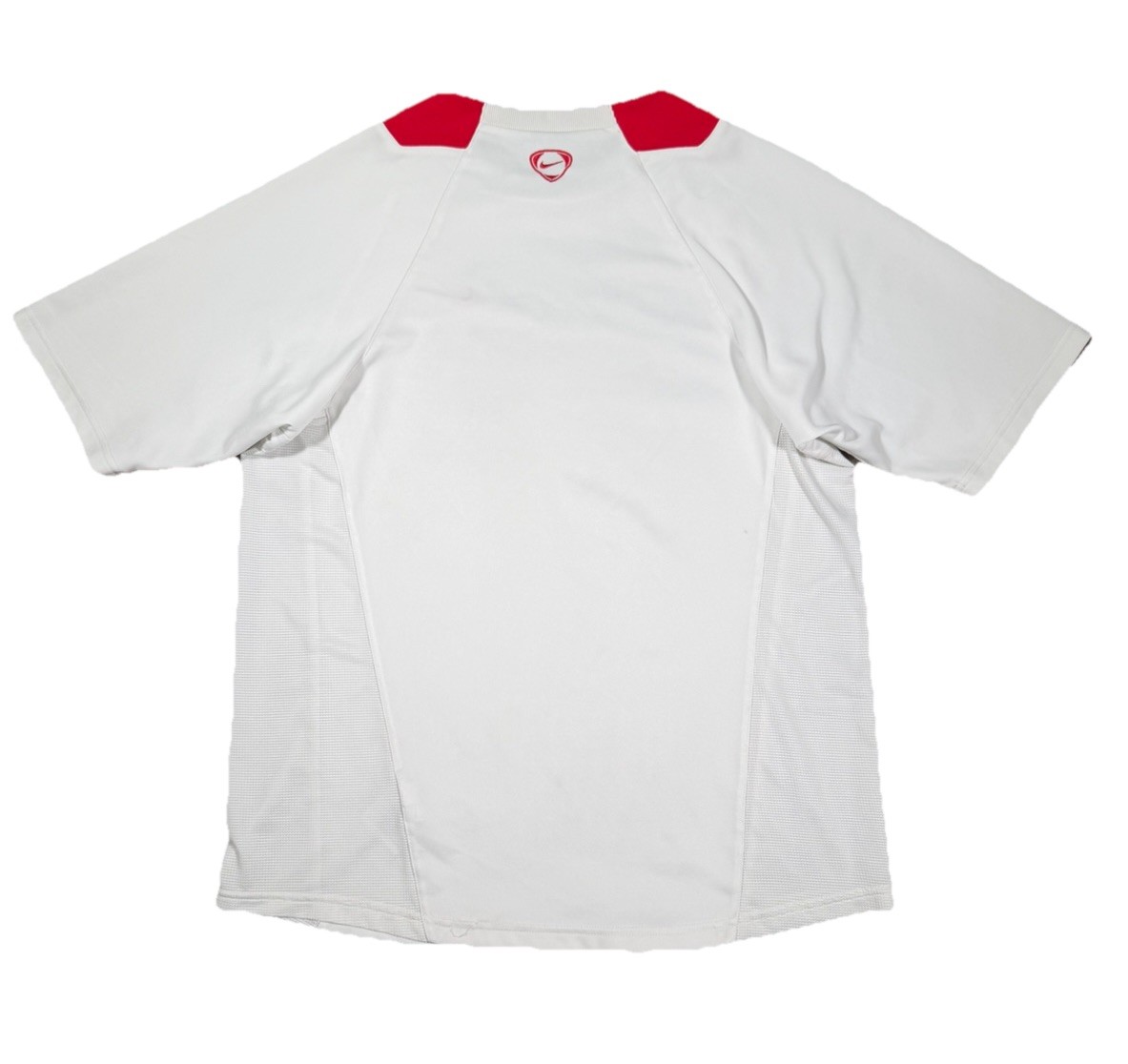 Vintage Nike Shirt Mens Large Red White Mini Swoosh Soccer Jersey 90s Y2K gallery