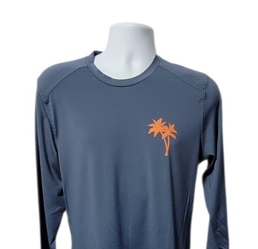 Margaritaville UPF 50 Water Resistant Moisture Wicking Long Sleeve Shirt Blue S gallery