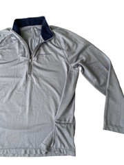 Vineyard Vines 1/2 Zip Long Sleeve Active Shirt – Silver Gray Pocket – Mens M