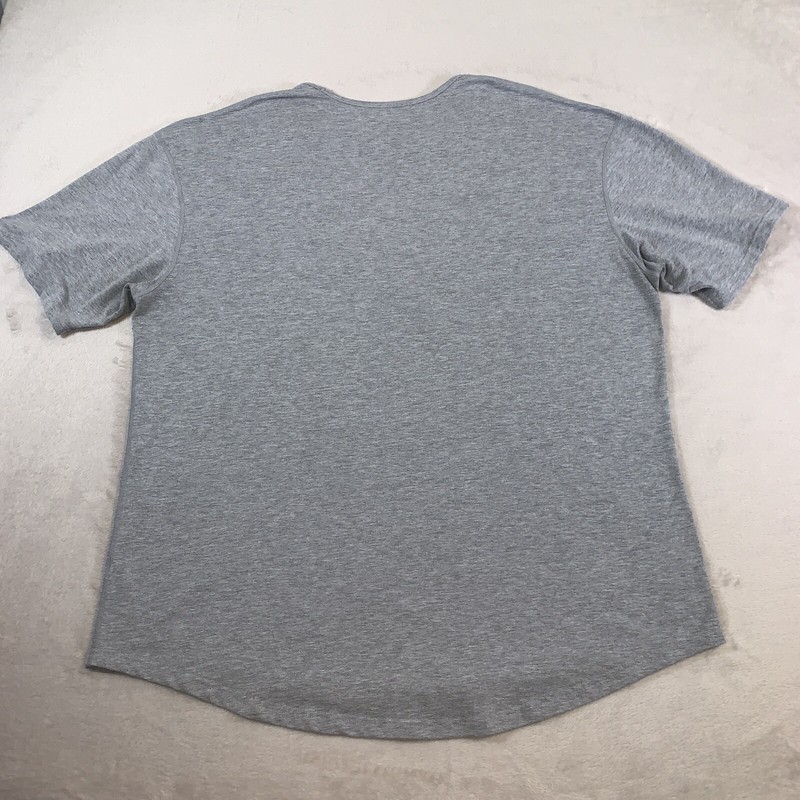 BYLT Shirt Mens 2XL Gray Drop Cut SS Bylt Blend Curved Hem Gym Casual Luxury XXL gallery