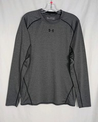 Under Armour Compression Shirt Mens Size 2XL Heatgear Grey Active Gym