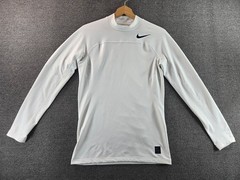 Nike Pro Hyperwarm Shirt Men’s Small Fitted Long Sleeve White Base Layer Stretch