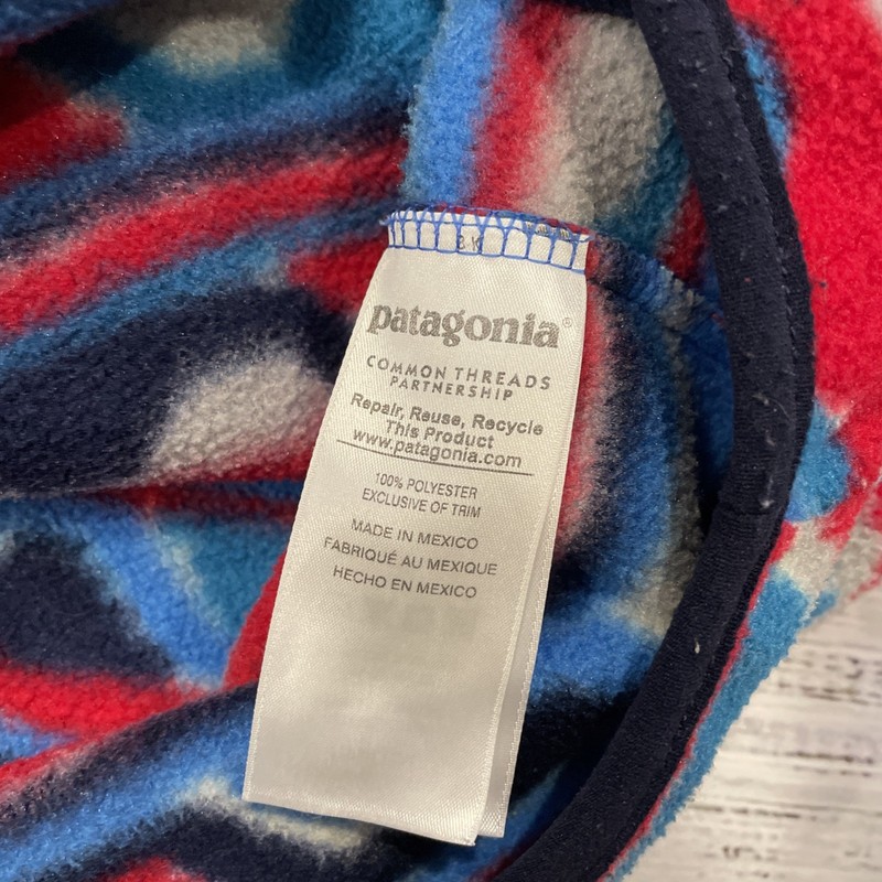 Patagonia Synchilla Fleece Pullover Snap Southwest Wavy Pattern Mens Size XL gallery
