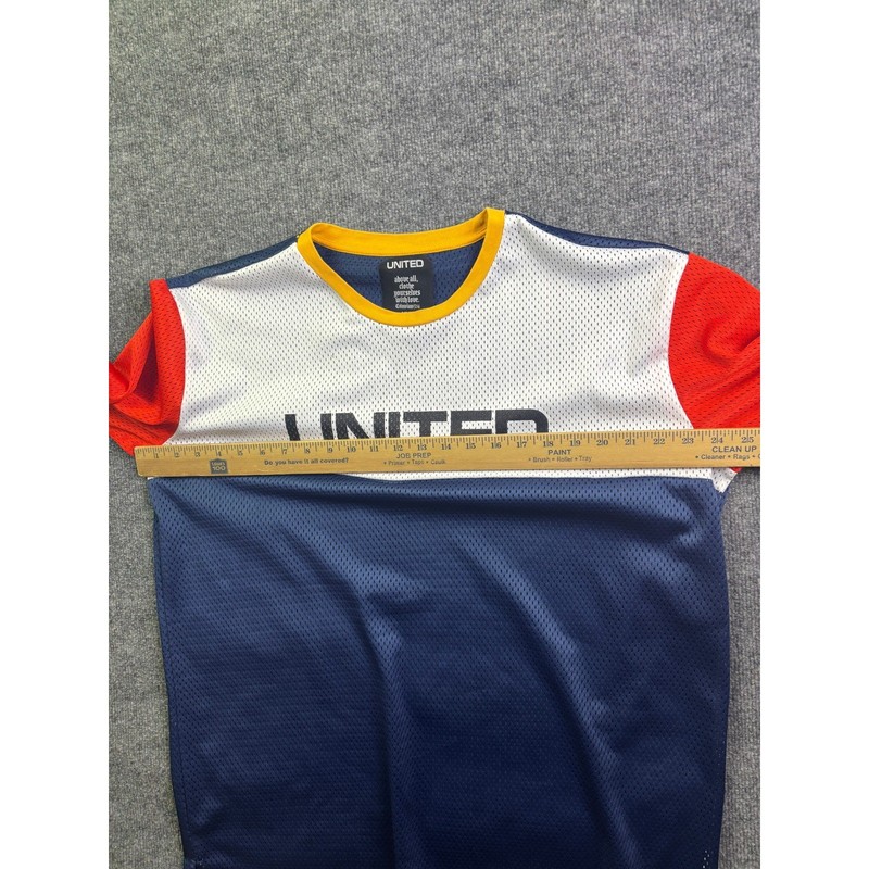 United Hillsong Mesh Jersey Mens XXL Multicolor Colorblock Long Sleeve Graphic gallery