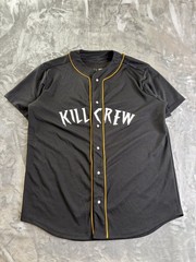 Kill Crew Porrada Series Vol 1 Baseball Jersey Men’s 5XL Black Mesh Button Down