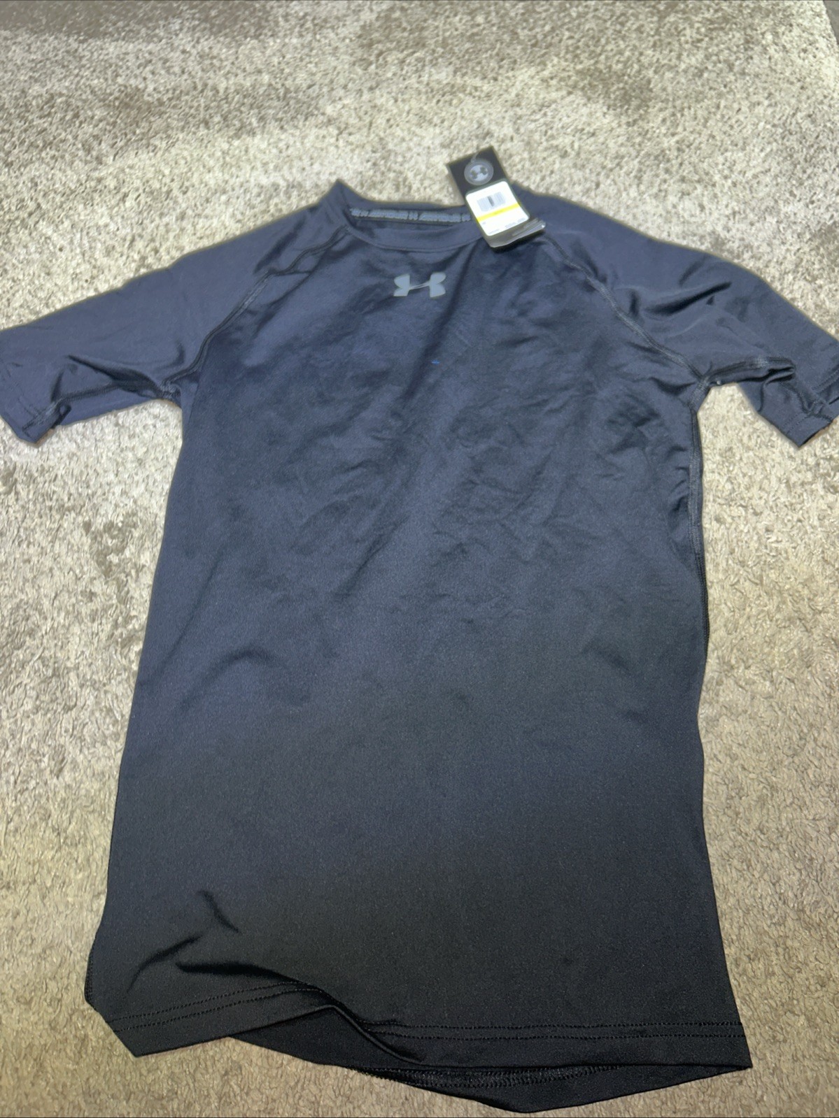 NWT Under Armour HeatGear Compression Men's Medium Black T-shirt 1296923 gallery