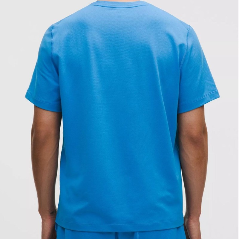 Men Lululemon Mesh Soft Jersey Short-Sleeve Shirt Tropical Sky Size Large gallery