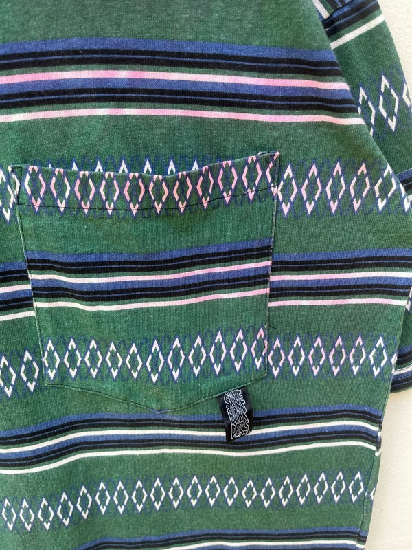 Vintage Skateboarders Full Printed American Native Aztec Stussy Styles Pocket gallery