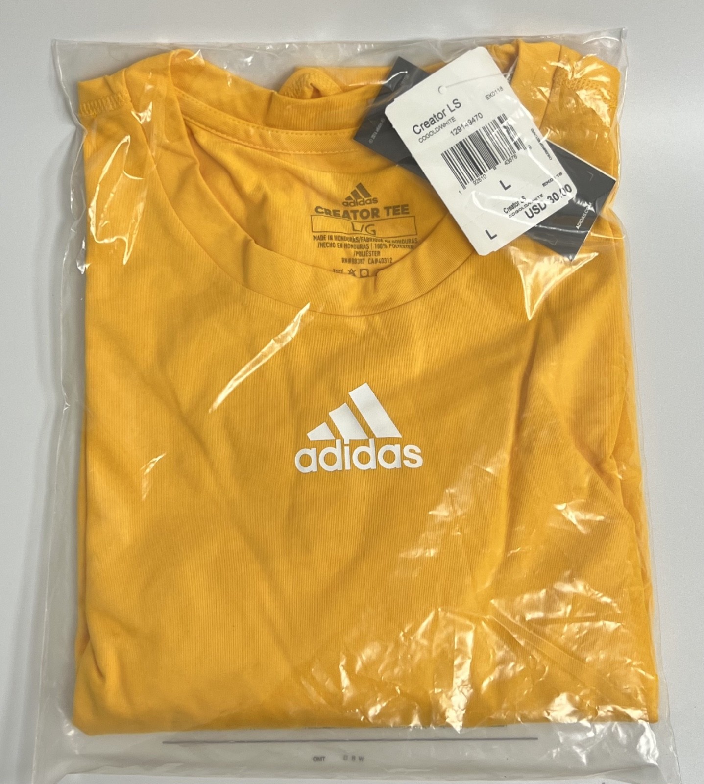 Adidas - Creator - Men's Long Sleeve T-Shirt - Gold - Large - EK0118 gallery