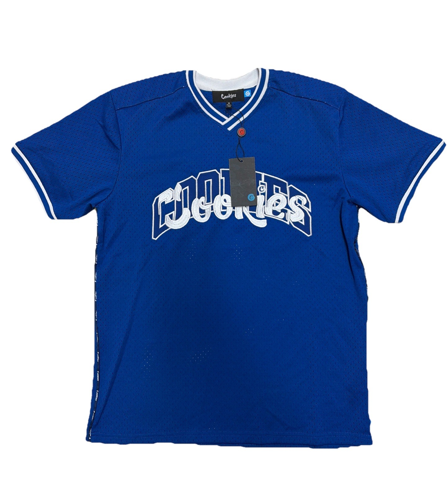 Berner Cookies SF Blue White Mesh Baseball Jersey Men’s Size Medium RARE NWT D gallery