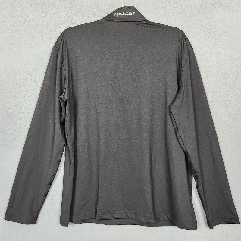 Golf Made Me Do It Pullover Mens Medium Black 1/4 Zip Long Sleeve Golf Stretch gallery