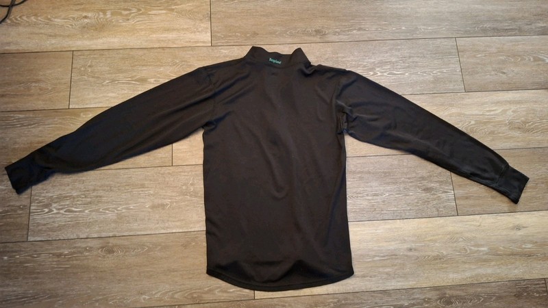 EMS Bergelene Men's Medium Black Quarter Zip Base Layer Top Technical Hiking EUC gallery