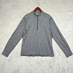 Lululemon Surge Warm 1/2 Zip Mens L Heathered Black Gray Pullover Rulu Running