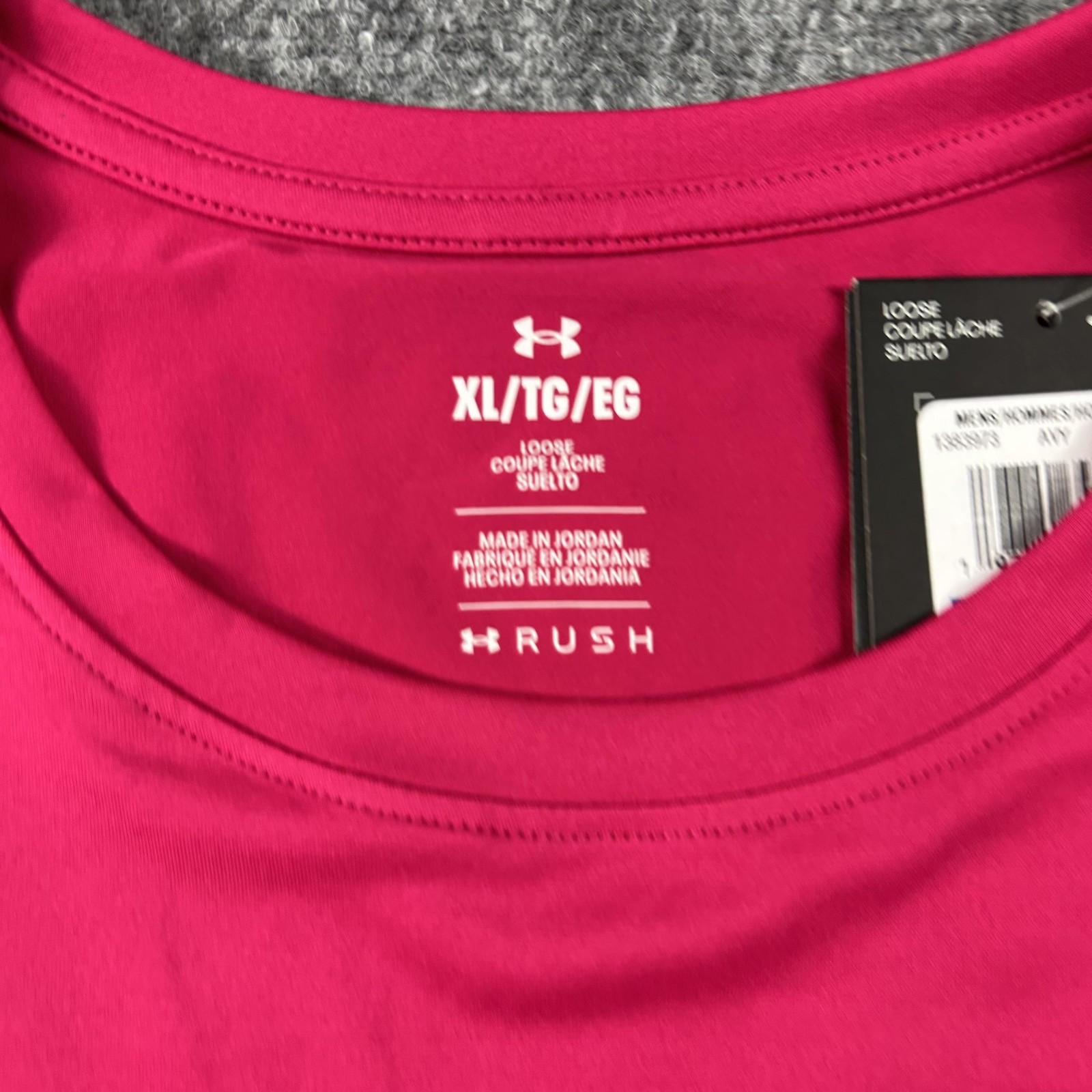 Under Armour RUSH Vanish Energy Shirt Mens XL Pink Short Sleeve Training Top gallery