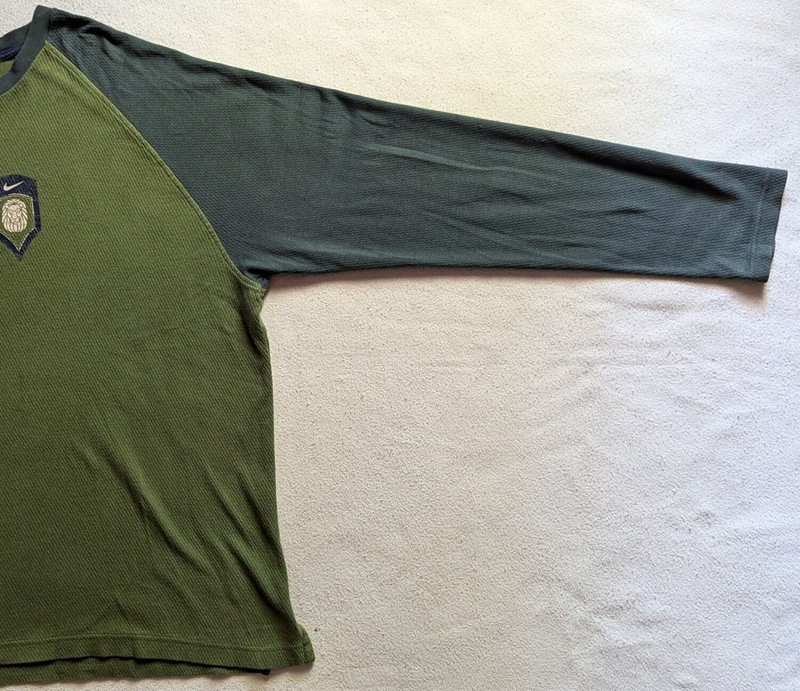 Nike Athletic Men's Textured Two-Tone Green Pullover Size XL Pre-owned gallery