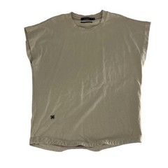 Hip And Bone Shirt Men Medium Tan Sleeveless Pump Cover Gym Premium Heavy Active