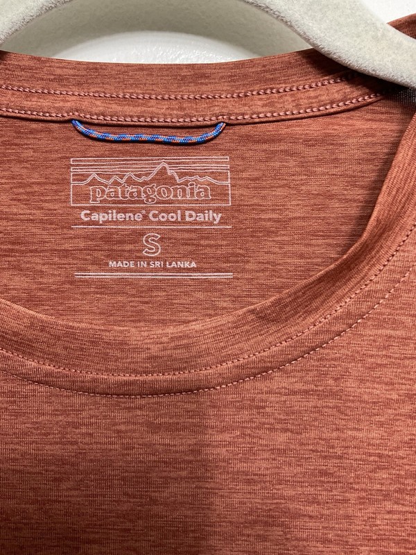 Patagonia Men's Rust Capilene Cool Daily Graphic Tree Trotter Shirt Small EUC gallery