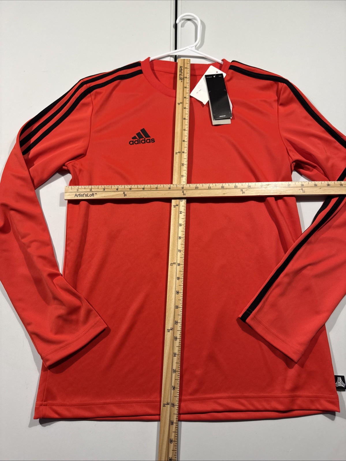 NWT Men's Small adidas Red Adi Tango Terry Long Sleeve Performance Shirt CZ3995 gallery