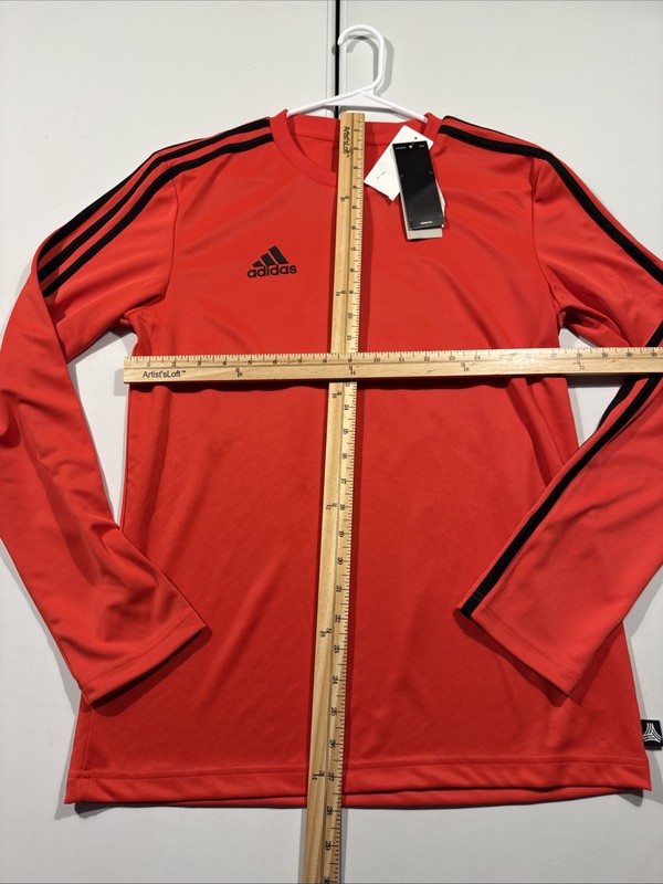 NWT Men's Small adidas Red Adi Tango Terry Long Sleeve Performance Shirt CZ3995 gallery