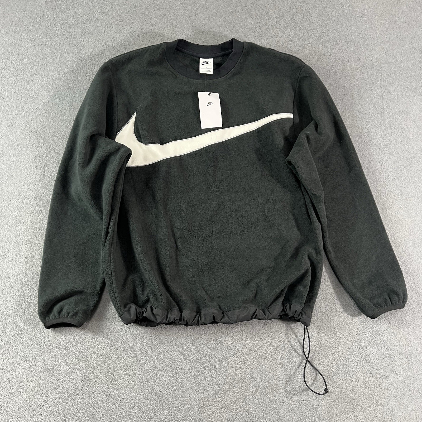 Nike Sweater Men's Large Black Club Fleece Winterized Crewneck Pullover gallery