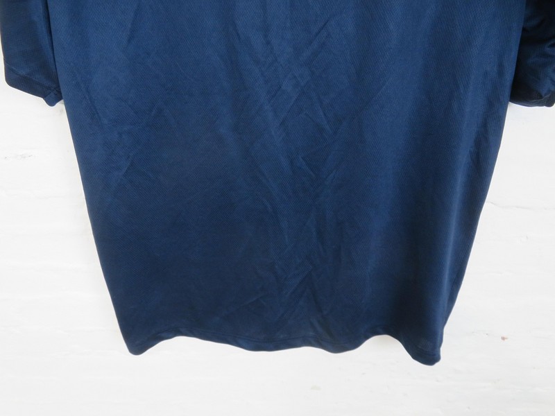 Vintage Nike Silver Tag Shirt Mens 3XL Blue Shiny Dazzle Center Logo Mesh Baggy gallery