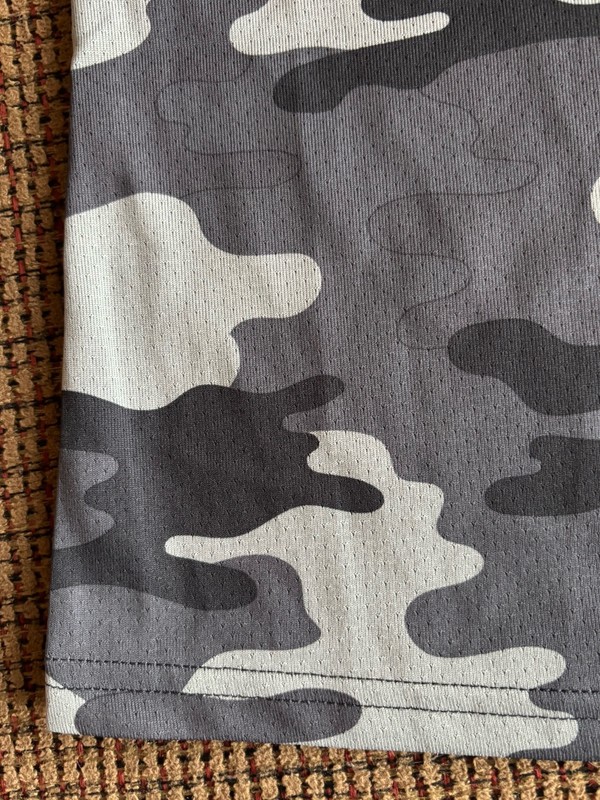 Gymshark Adult Poly Mesh Training S/S Slim T-Shirt Camo Black Gray White - NWOT! gallery