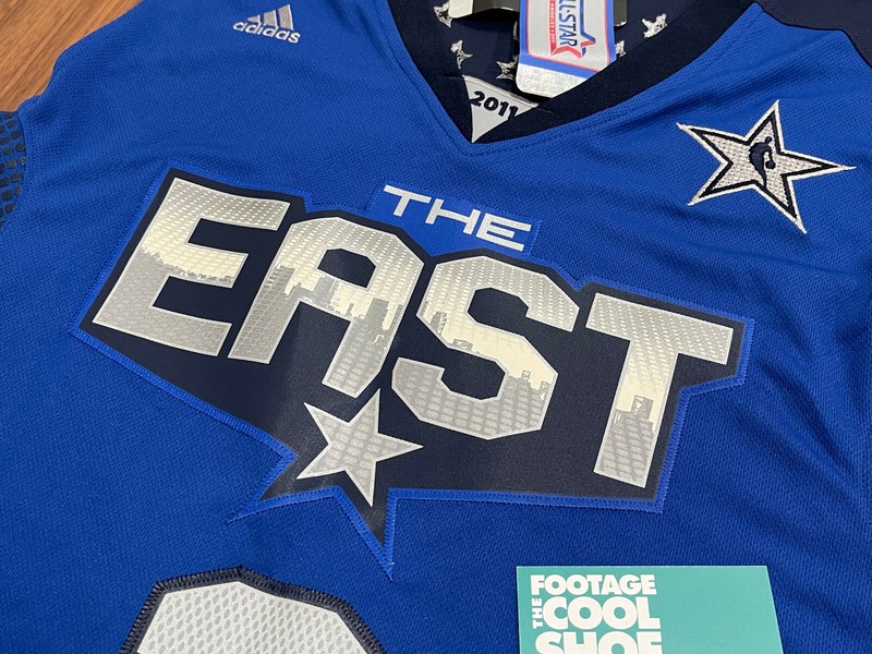 2011 ADIDAS NBA AUTHENTIC DWAYNE WADE THE EAST ALL-STAR SWINGMAN JERSEY LOT XL+2 gallery