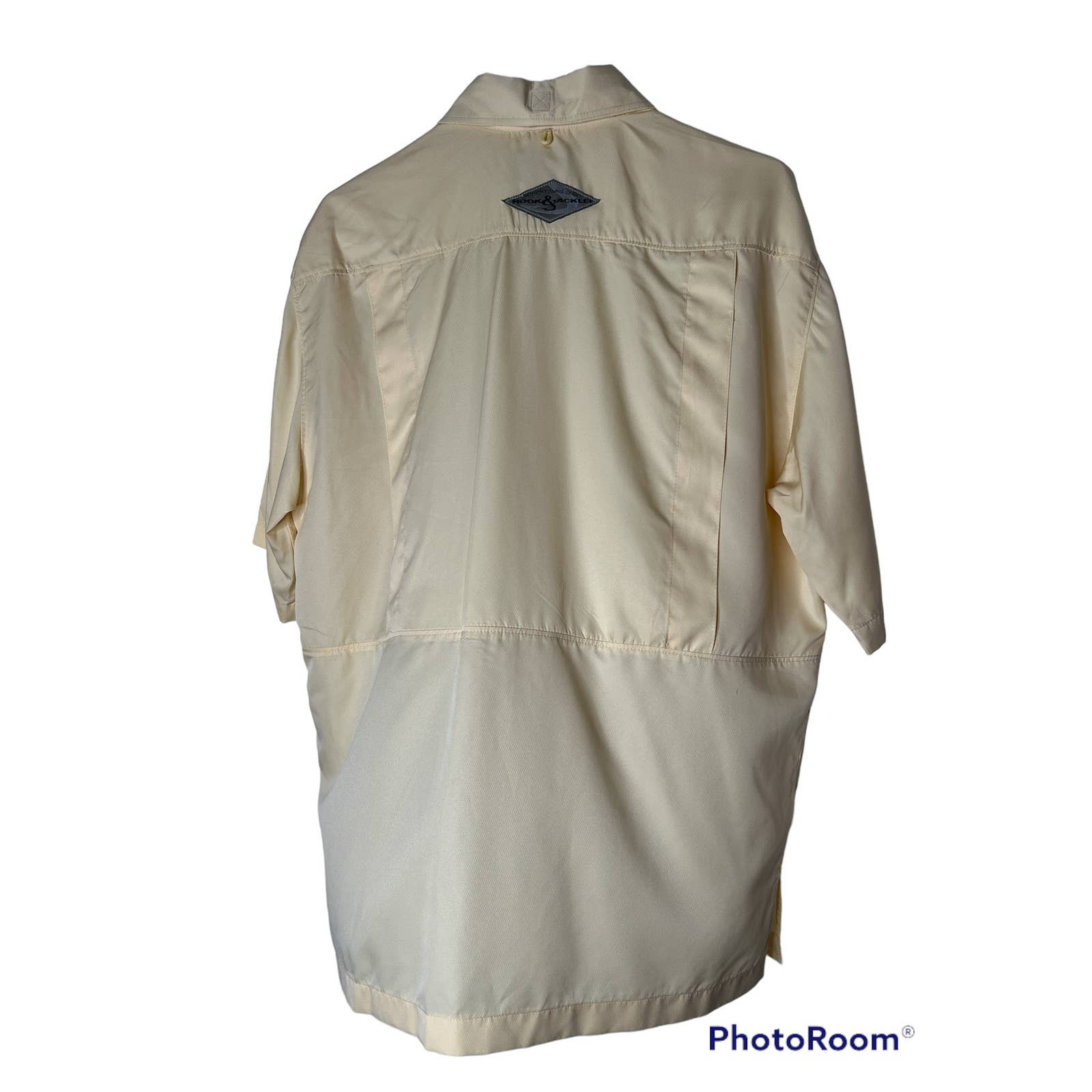 Hook & Tackle Technical Fishing Gear Shirt in Bright Yellow Size Medium gallery