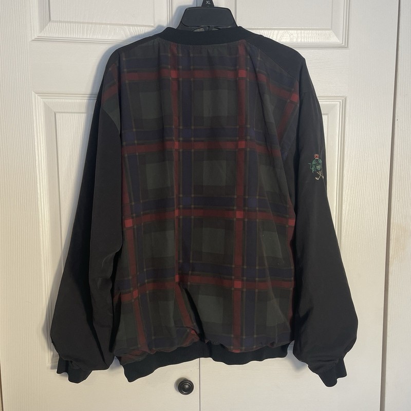 Vintage Tourney Gore Tex Pullover Men L Black Red Plaid 90s Pullover Windbreaker gallery