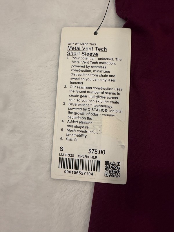 Lululemon Metal Vent Tech Short Sleeve Shirt CHLR/CHLR Men’s Small S Purple gallery