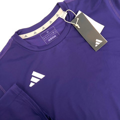 ADIDAS Men’s M Indigo 3/4-Sleeve Athletic Fit Baseball Training Layer Shirt NWT