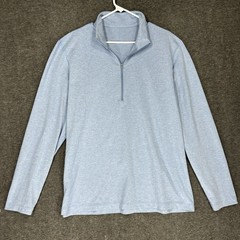 Lululemon Soft Jersey Half Zip Pullover Mens 2XL Heather Blue Athleisure