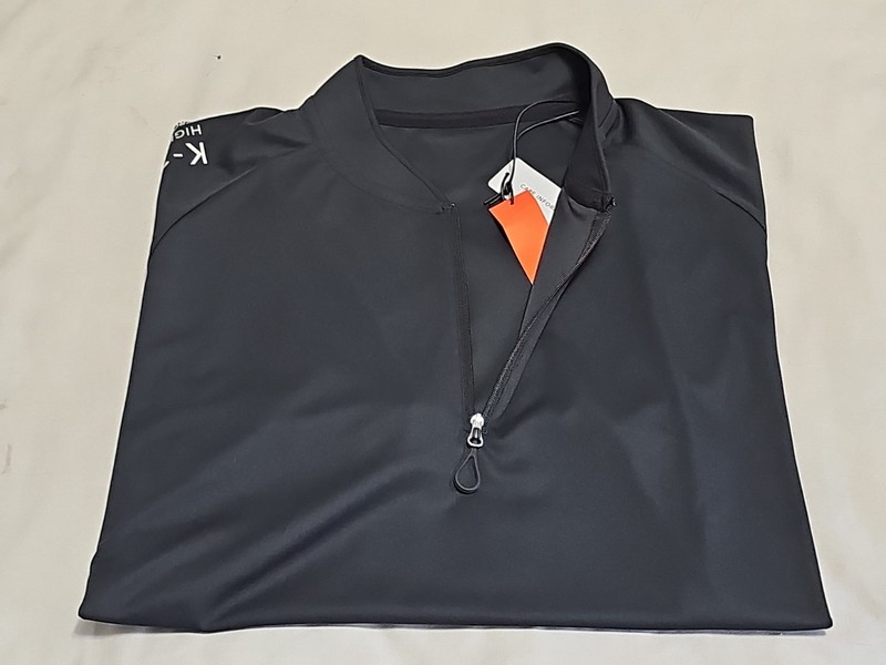 K-3B Zero High Performance Black Lightweight 1/4 Zip Short Sleeve Pullover SZ 4 gallery