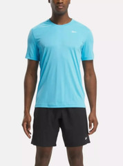 Reebok Men Training Tech T-Shirt Bold Cyan Size M