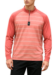NWT Johnnie-O Bert 1/4 Zip Pullover Men’s XXL Pink Performance Golf MSRP $128