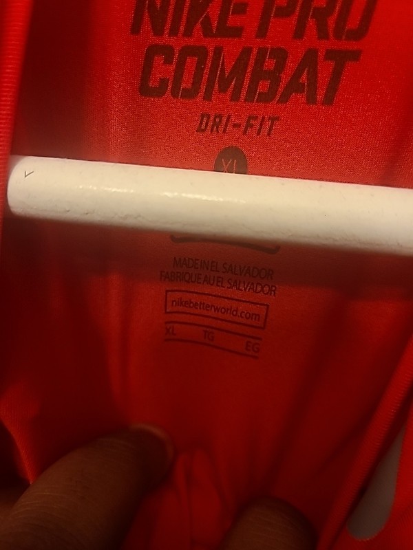 Nike Pro Combat Long Sleeve Red Mock Neck Compression Shirt Men's XL Dri-Fit gallery