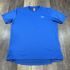 The North Face Mens Vaporwick Shirt Tee Blue Hiking Outdoor Cycling Size XL-XXL
