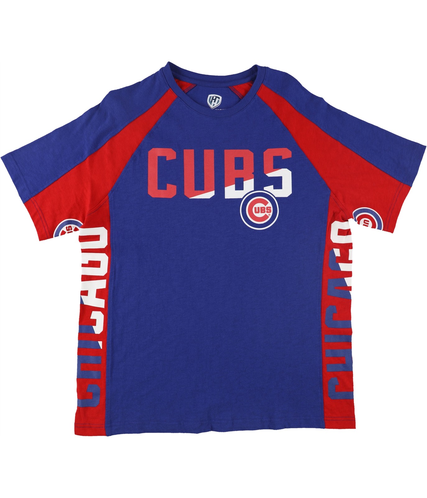 Hands High Mens Chicago Cubs Slash Graphic T-Shirt, Blue, Large gallery