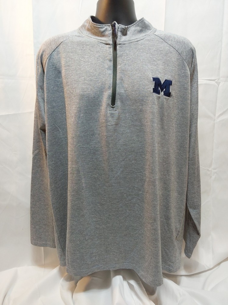 Champion XL Gray 1/4 Zip Michigan Wolverines Pullover #M148