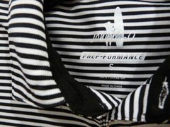 Johnnie-O Prep-formance Black & White Striped Vegas Golden Knights Polo S EUC