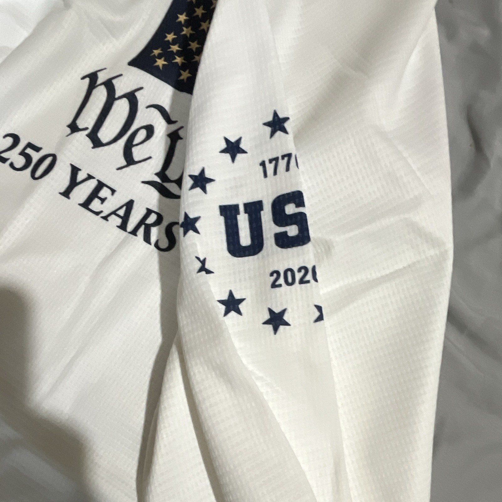 Men's USA Patriotic Graphic Raglan Long Sleeve Crew Neck T-Shirt L White/Blue gallery