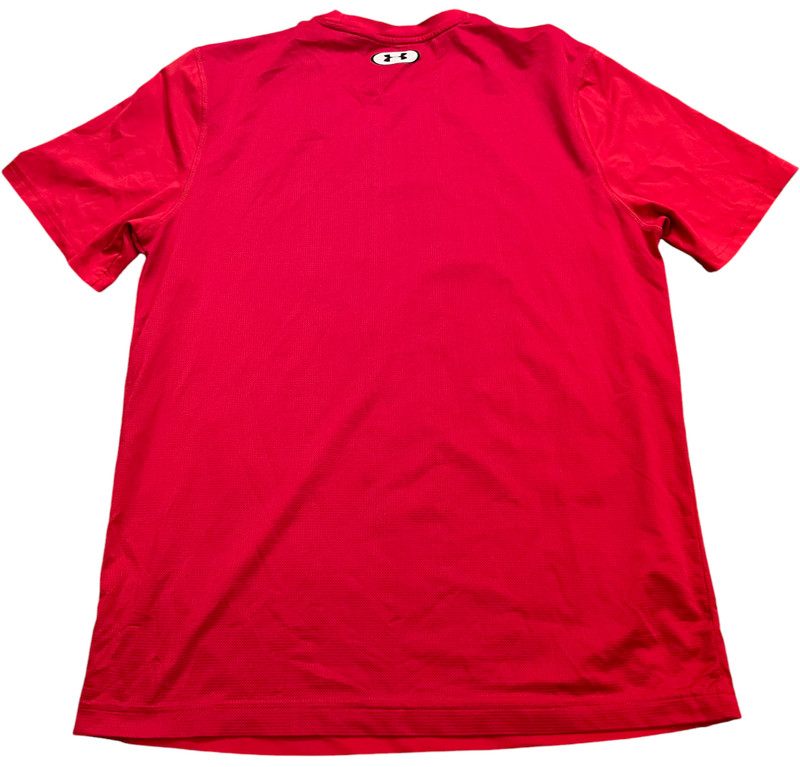 UNDER ARMOUR HeatGear Fitted Active Crewneck Athletic Red Shirt Top mens Small gallery