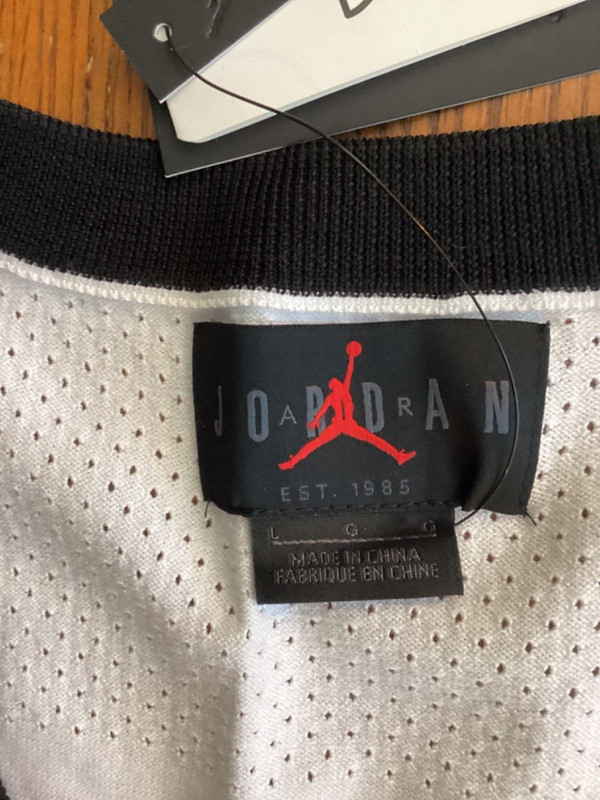 Nike Jordan Jumpman Engineered for Flight White w/ Black Trim Jersey size L NWT gallery